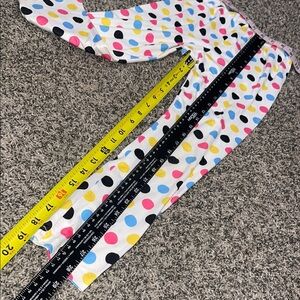 Girls cozy pants polkadot leggings cozy soft stretchy waist girls